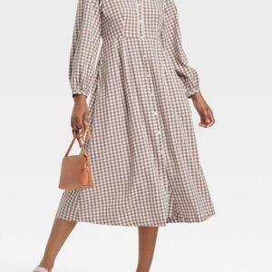 Universal Thread Women’s Balloon Sleeve Button Front Dress